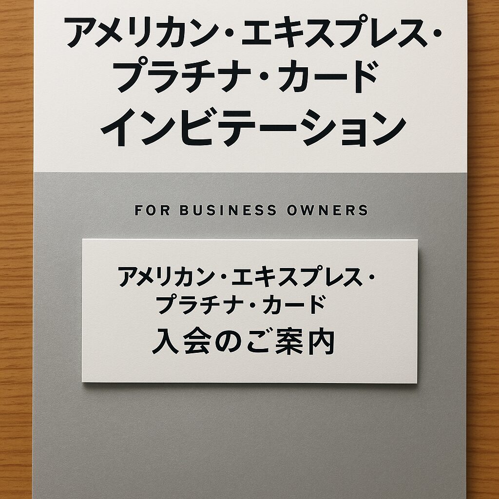アメックス・プラチナのインビテーションが届いた！