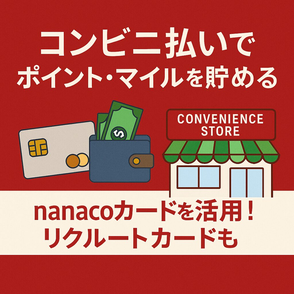 セブンで税金を支払い、JALマイルも貯める！nanaco×リクルートカード活用術