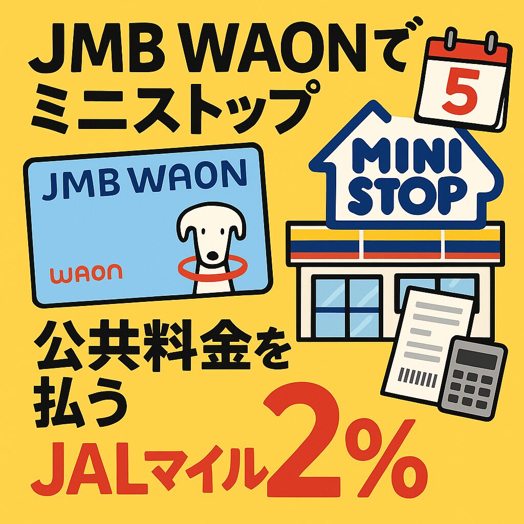 ミニストップでJMBWAON支払いできるもの全てJALマイルがたまる
