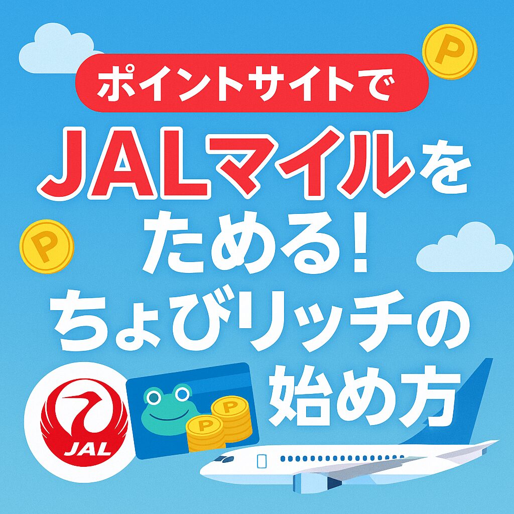 JALマイルを効率よくためるのならポイントサイトを使おう　ちょびリッチ編