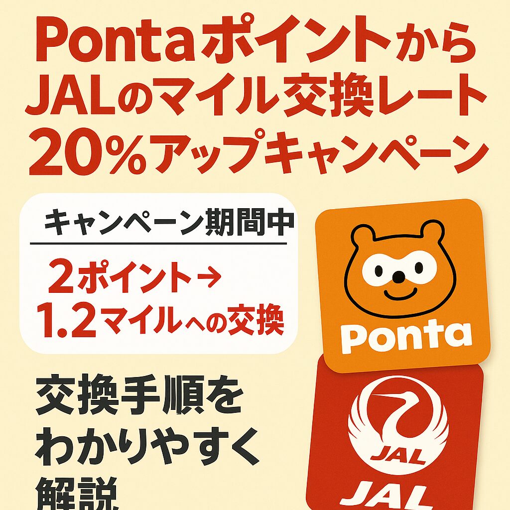Pontaポイント→JALマイルへ交換する手順を解説