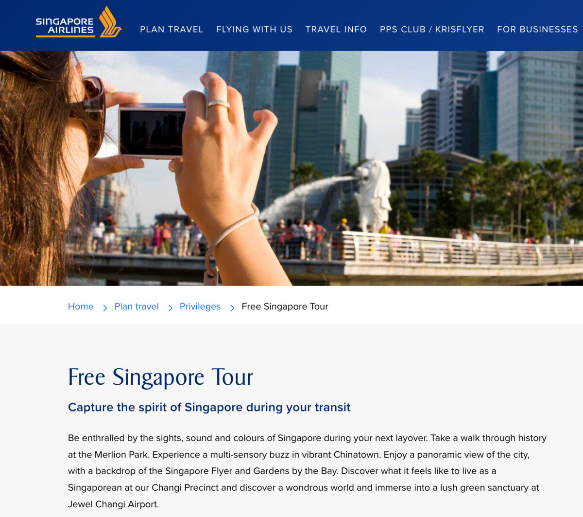 フリーシンガポールツアー申し込み方法を公開