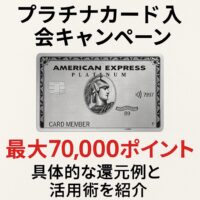 【2025年最新】アメックス・プラチナ・カード入会キャンペーンの特典内容と賢い活用術