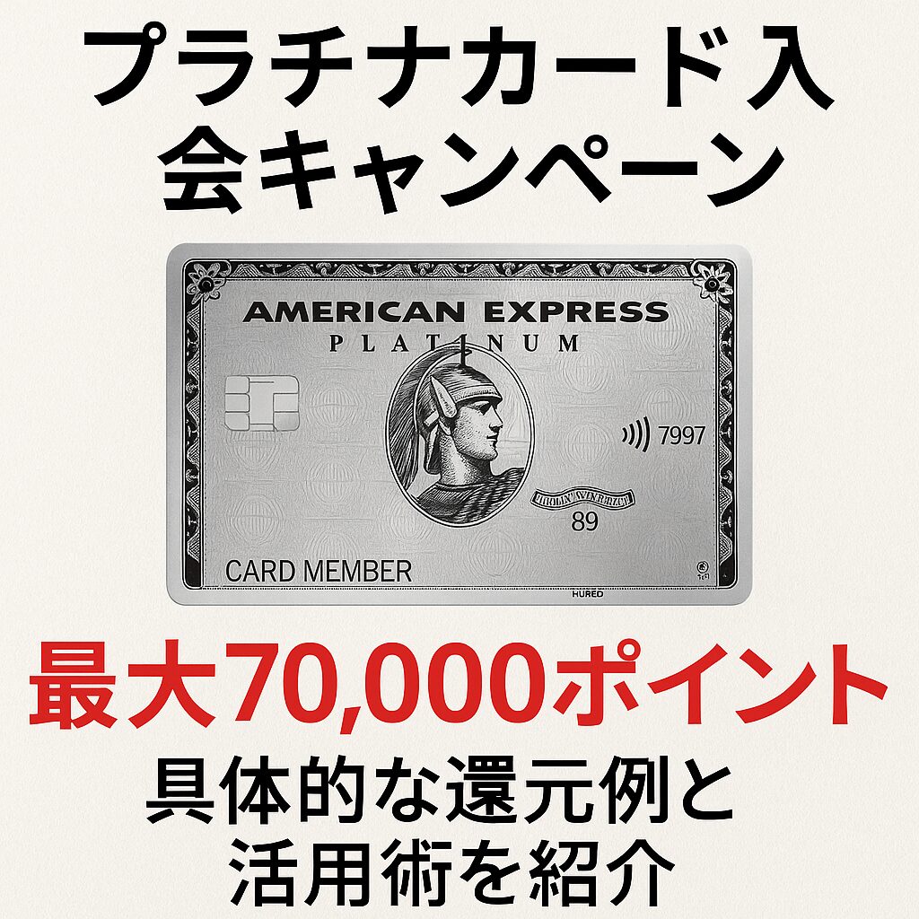 【2025年最新】アメックス・プラチナ・カード入会キャンペーンの特典内容と賢い活用術 【2025年最新】アメックス・プラチナ・カード入会キャンペーンの特典内容と賢い活用術