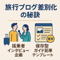 旅行ブログ差別化の秘訣｜搭乗者インタビュー＆保存型ガイド記事テンプレート