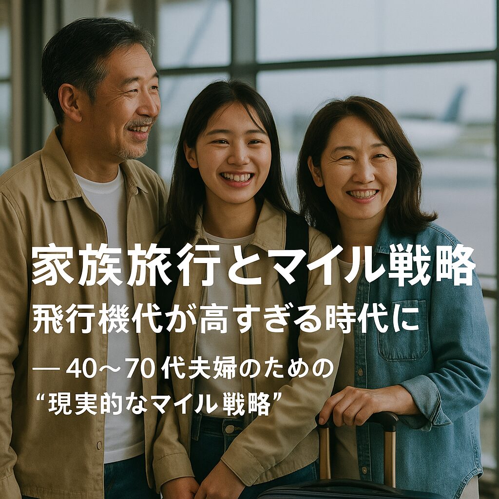 飛行機代が高すぎる時代の家族旅行術｜40〜70代夫婦のための現実的なマイル戦略