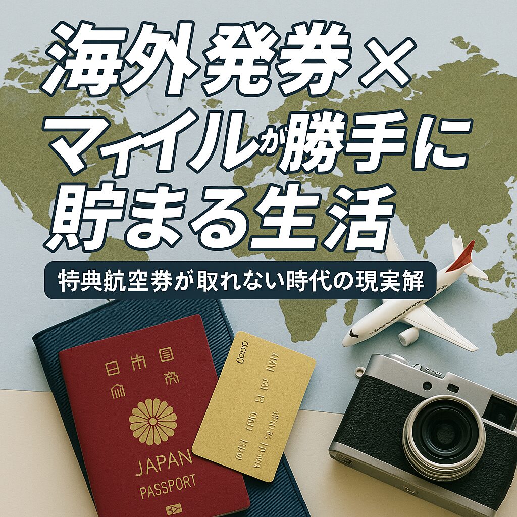 マイルが勝手に貯まる生活と海外発券という裏技｜特典航空券が取れない時代の現実解
